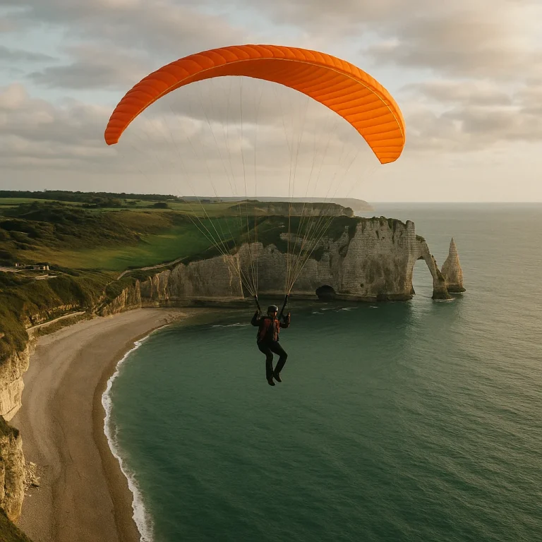 saut en parachute Etretat