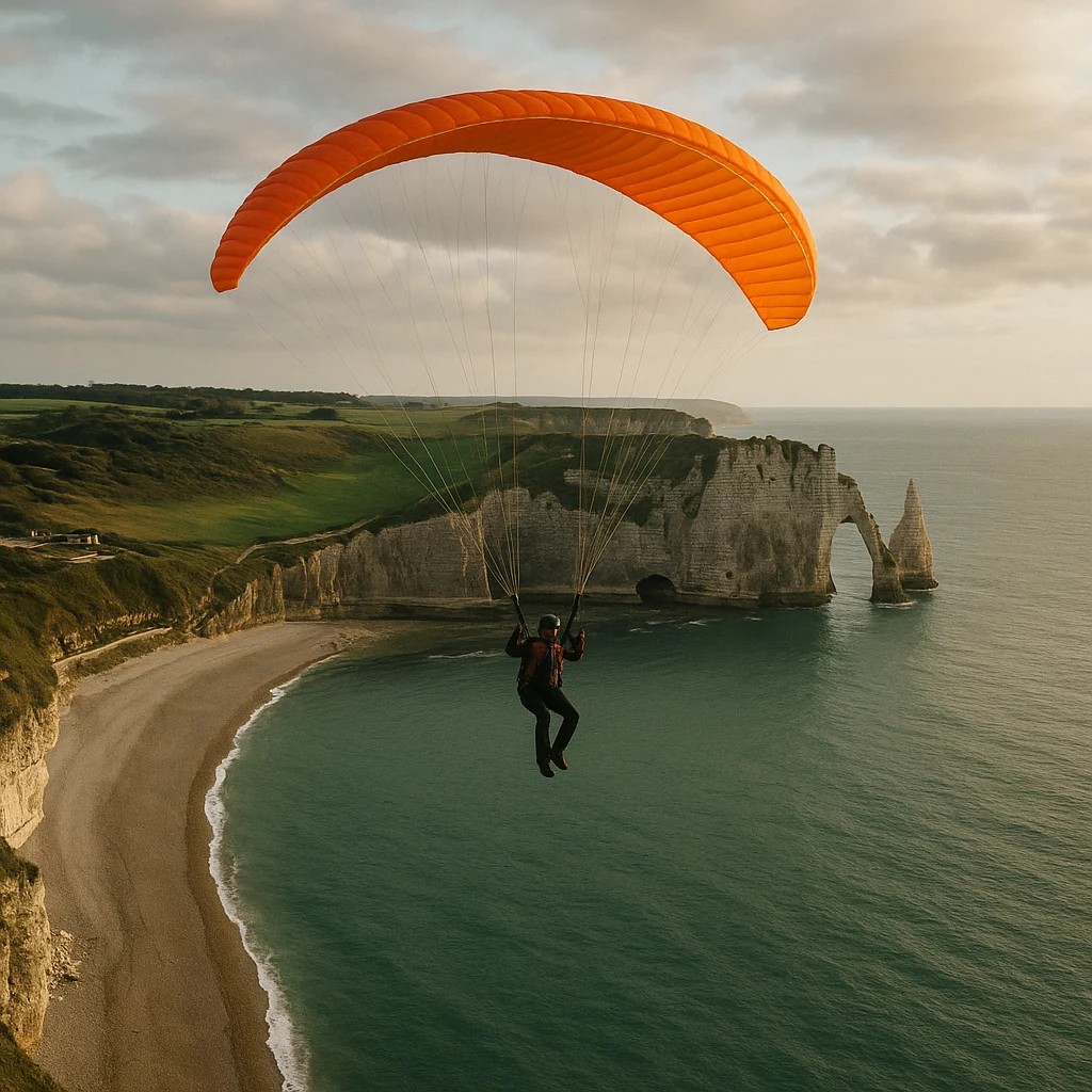 saut en parachute Etretat