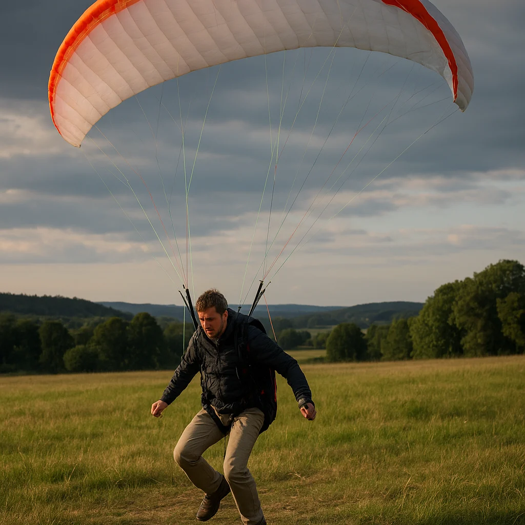 Atterrissage parapente