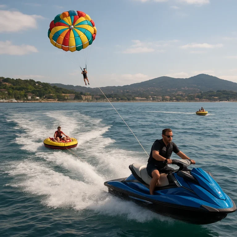 Mandelieu watersports jet ski parachute ascensionnel bouée tractée