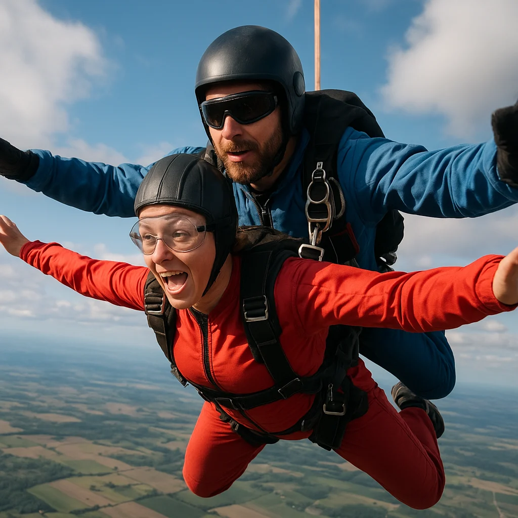 saut en parachute en tandem