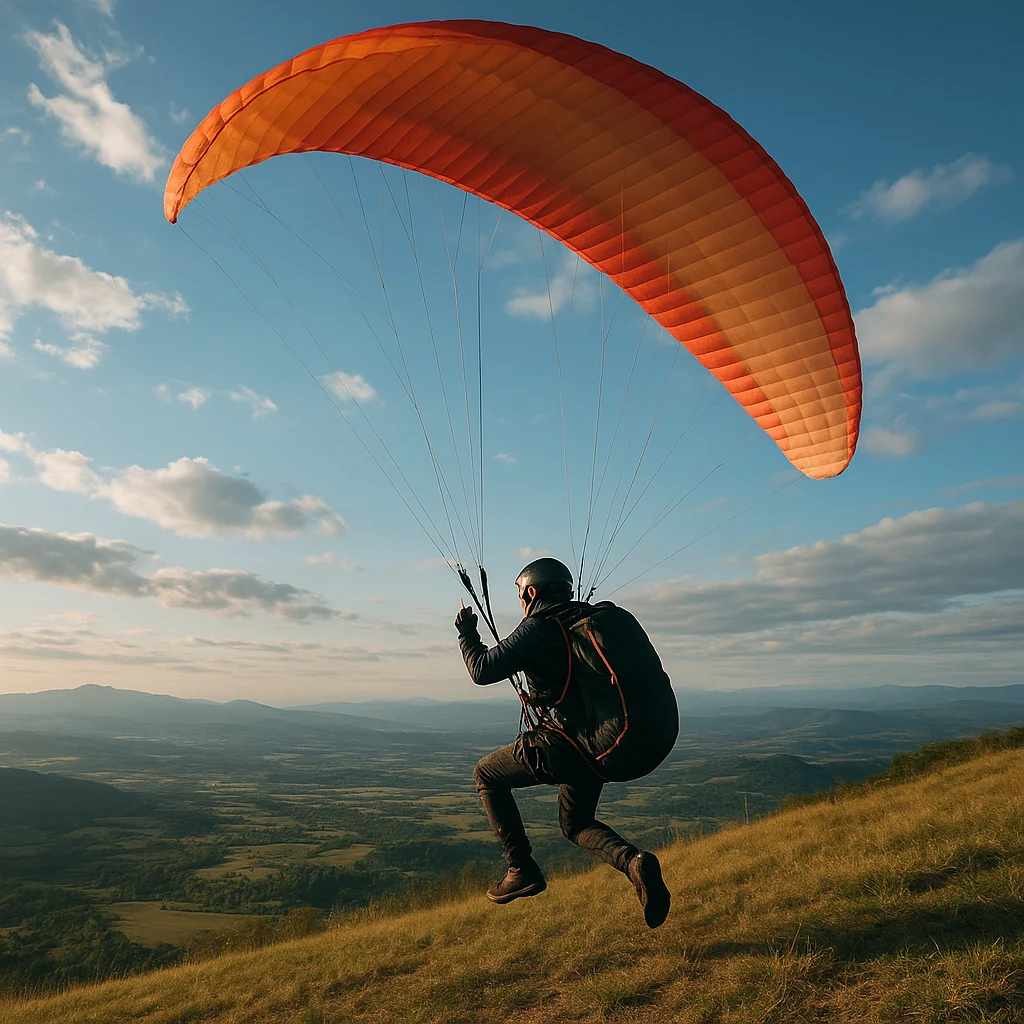 Saut en parapente