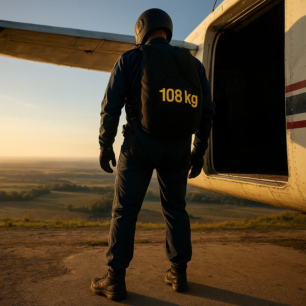 poids maximum saut en parachute